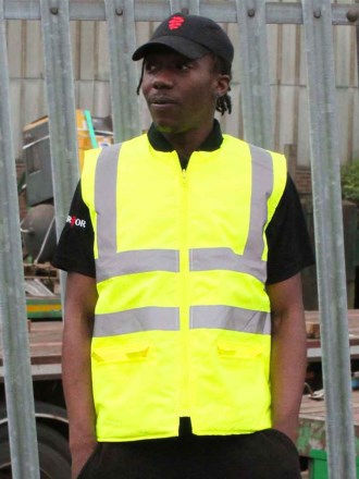 WR007 DWHV14 Warrior Hi-Vis Reversible Bodywarmer