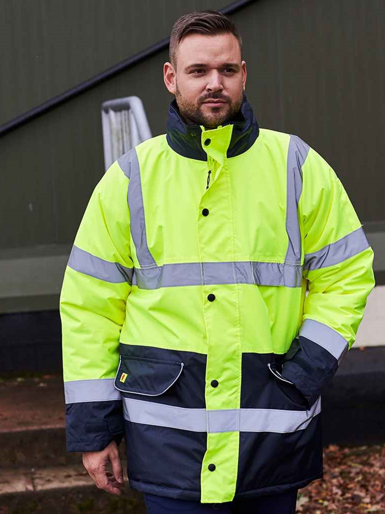 WR008 DWHV16 Warrior Hi-Vis Contrast Traffic Jacket Image 1