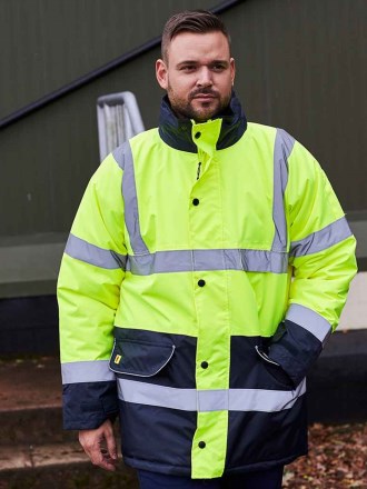 WR008 DWHV16 Warrior Hi-Vis Contrast Traffic Jacket