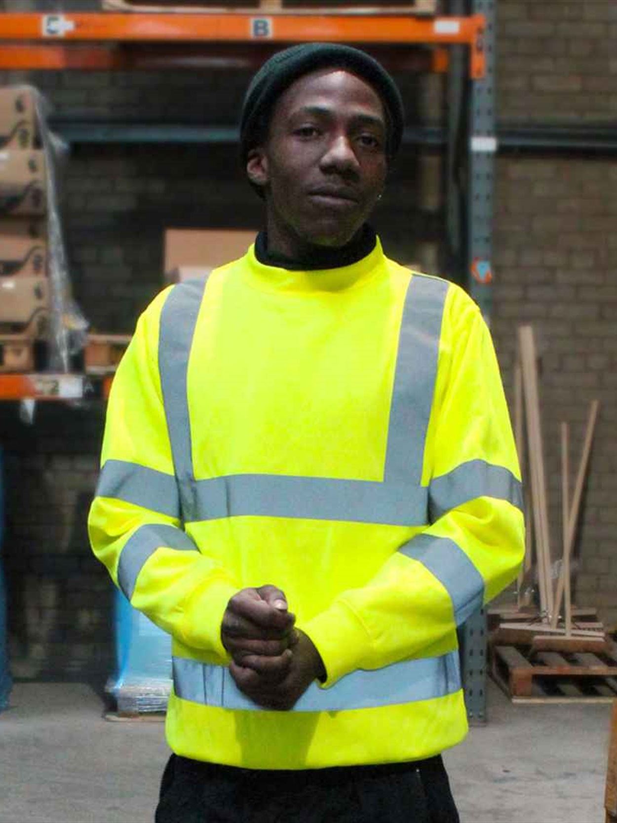 WR011 DWHV00 Warrior Hi-Vis Sweatshirt Image 2