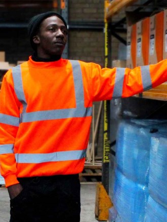 WR011 DWHV00 Warrior Hi-Vis Sweatshirt