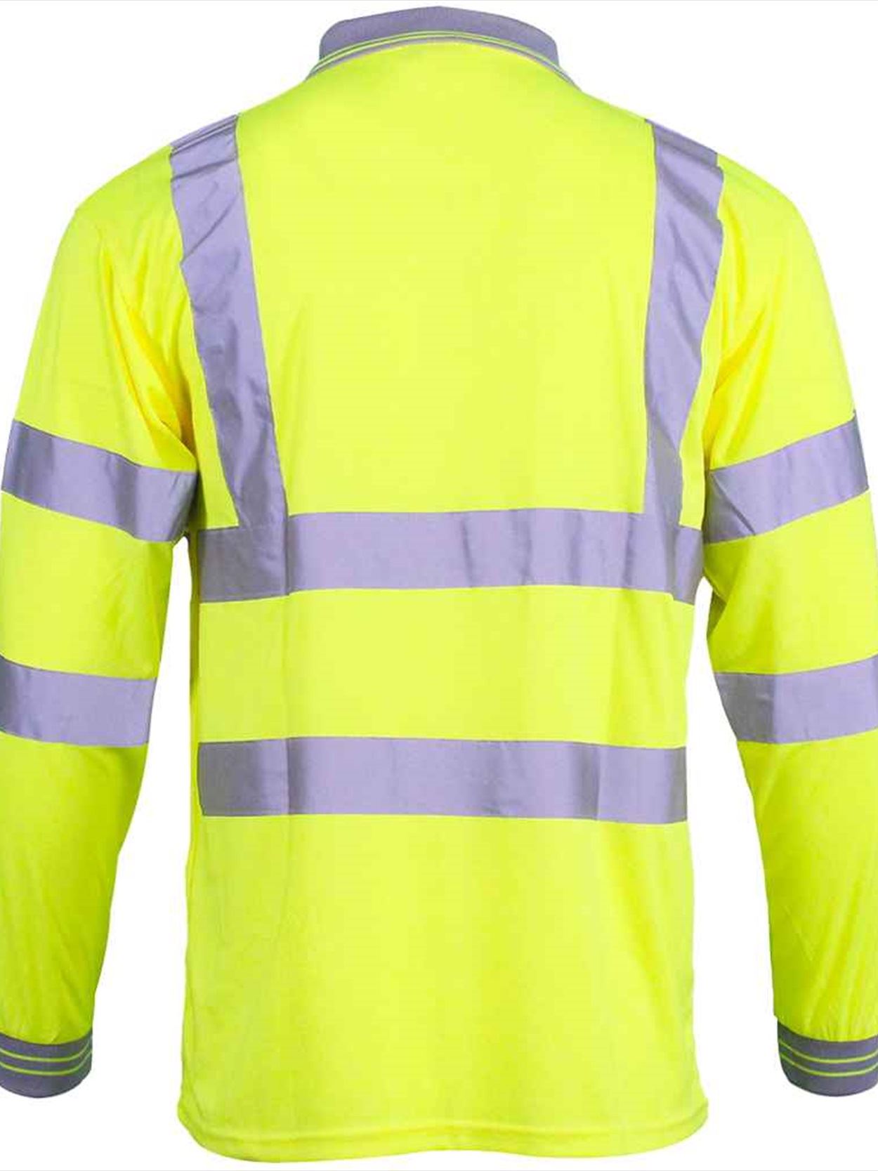 WR013 DWHV34 Warrior Hi-Vis Long Sleeve Polo Shirt Image 3