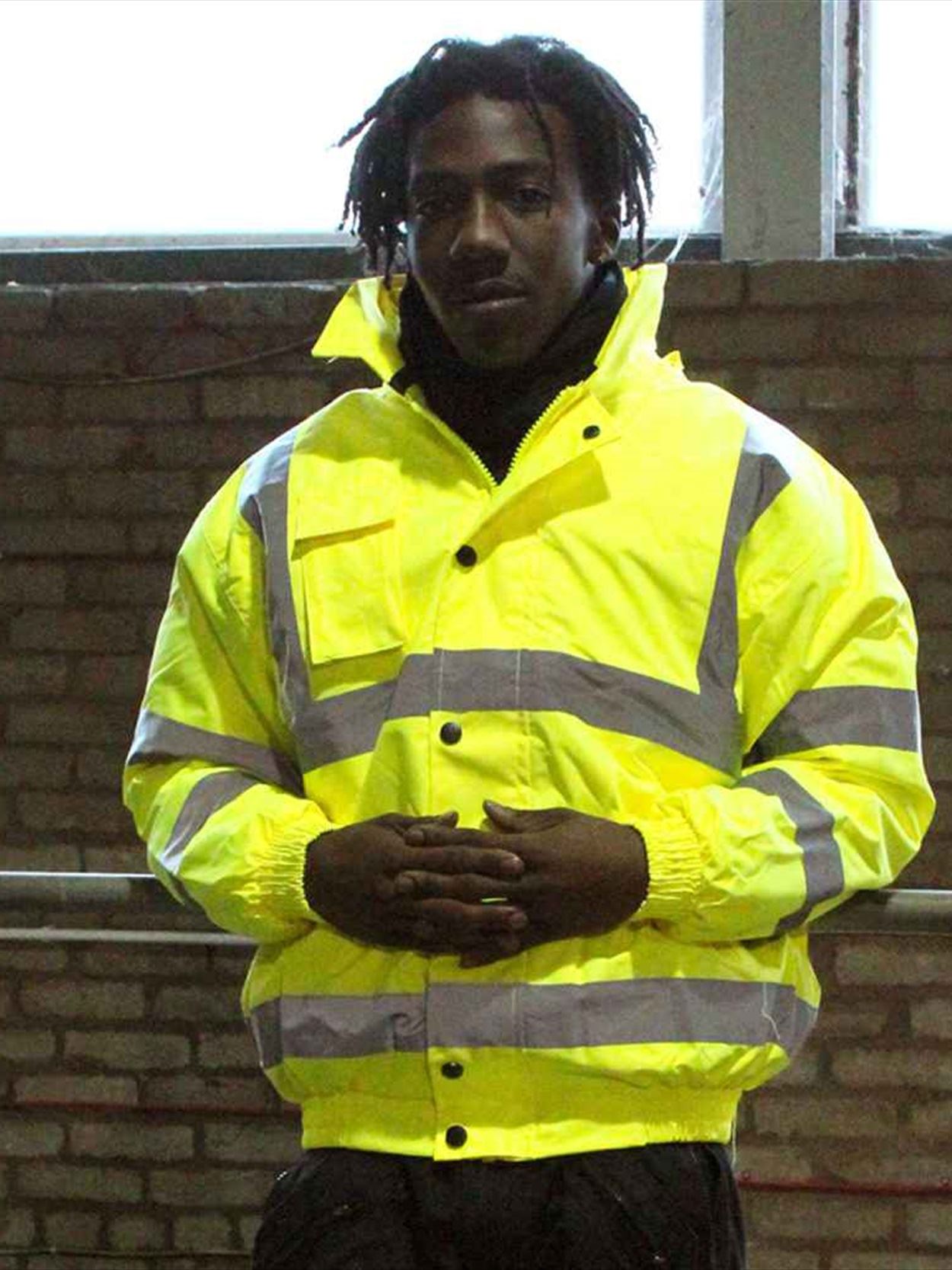WR023 DWHV08 Warrior Hi-Vis Bomber Jacket Image 1