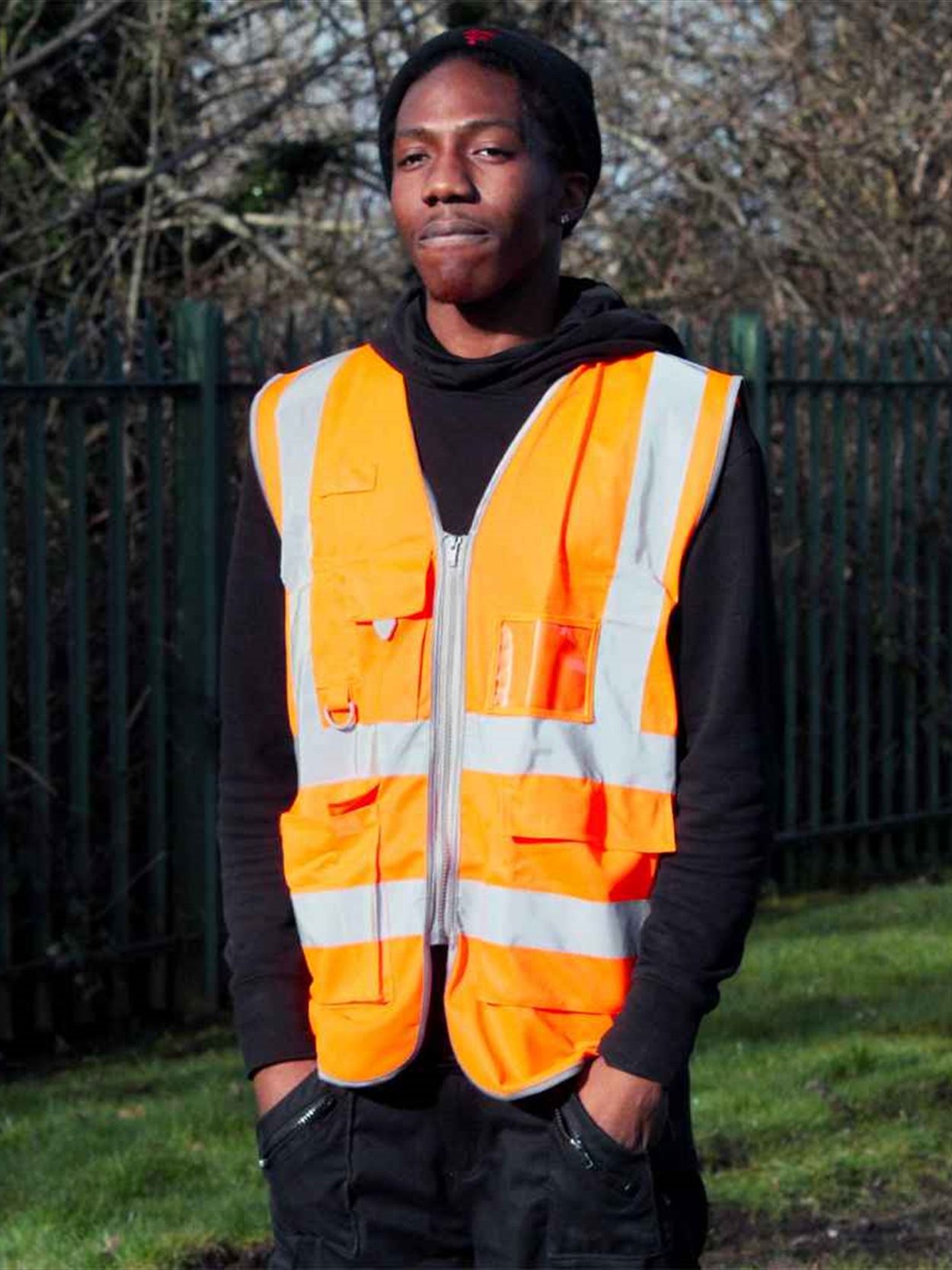 WR035 DWHV28 Warrior Hi-Vis Executive Waistcoat Image 1
