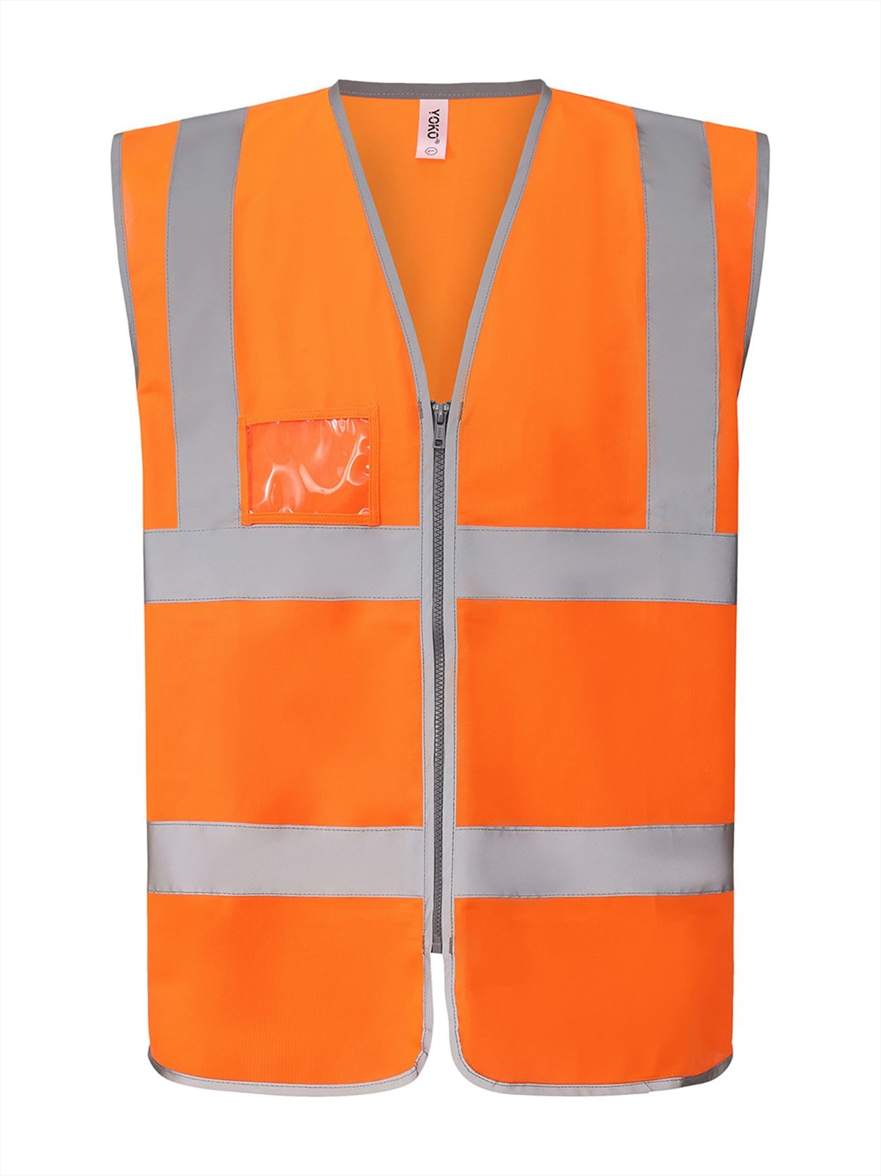 YK113 HVW103 Yoko Zip ID Two Band & Braces Waistcoat Image 1