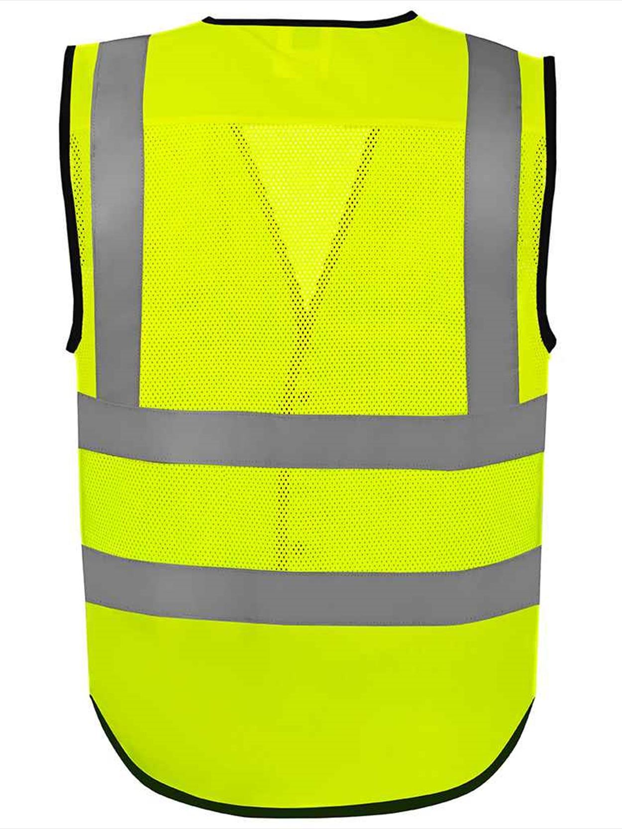 YK114 HVW860 Yoko Superior Eco Mesh Button Waistcoat Image 2