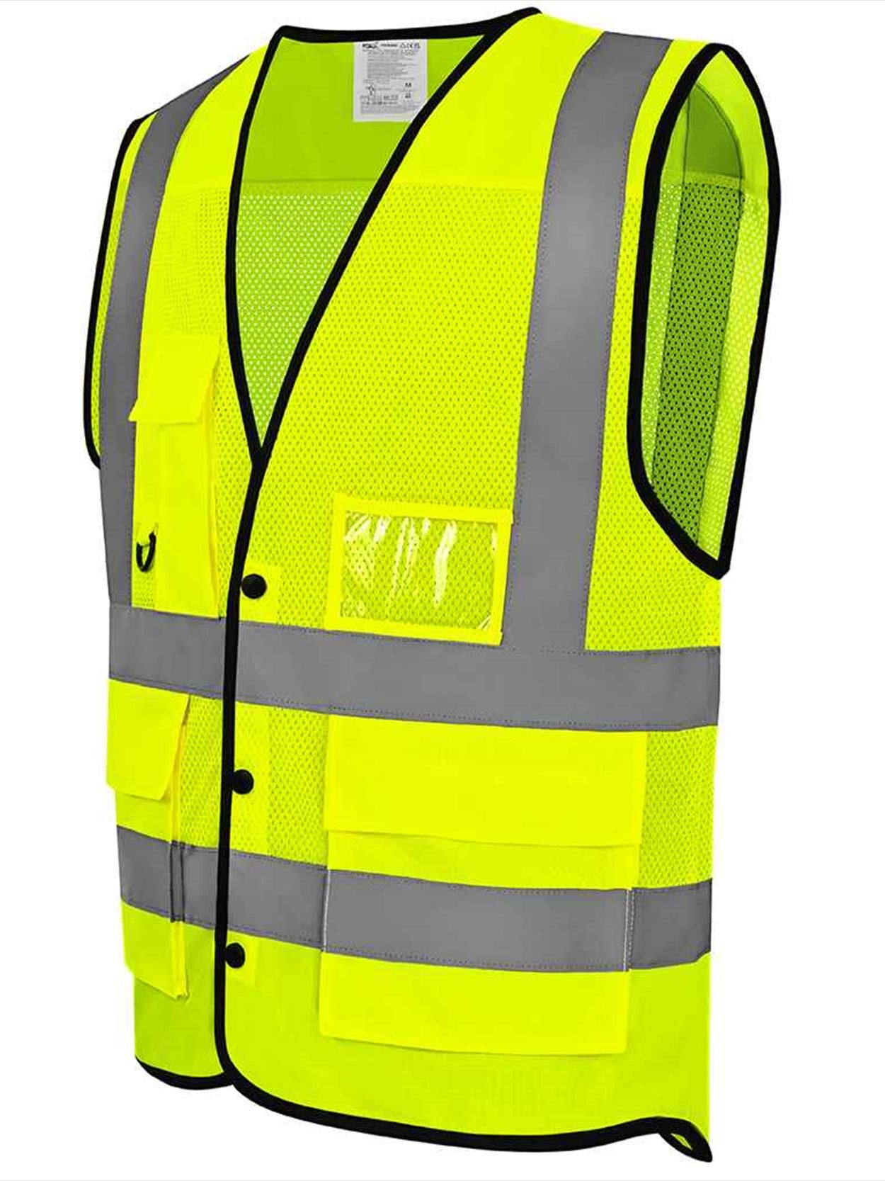 YK114 HVW860 Yoko Superior Eco Mesh Button Waistcoat Image 1