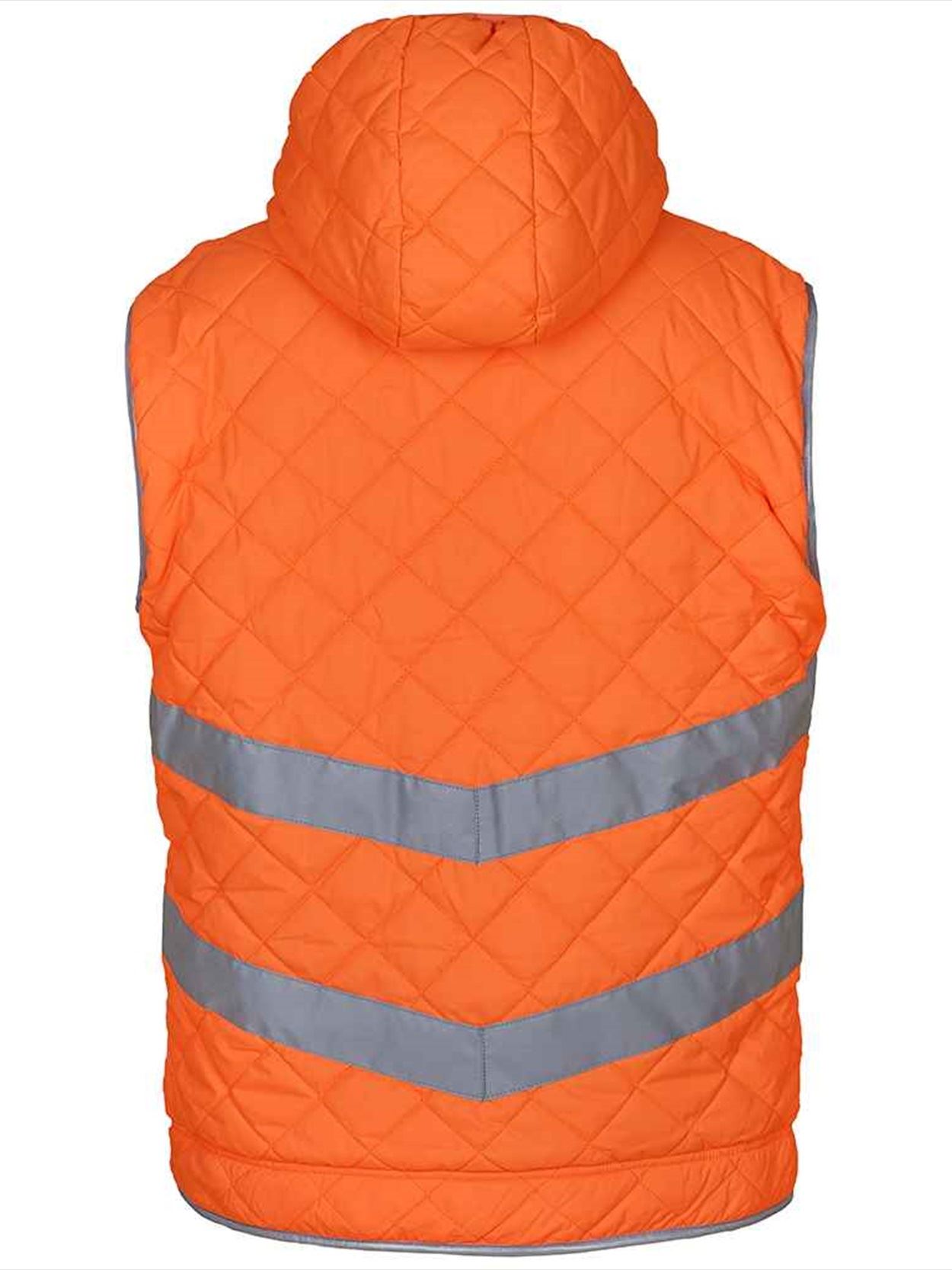 YK216 HV007 Yoko Hi-Vis Kensington Hooded Gilet Image 2
