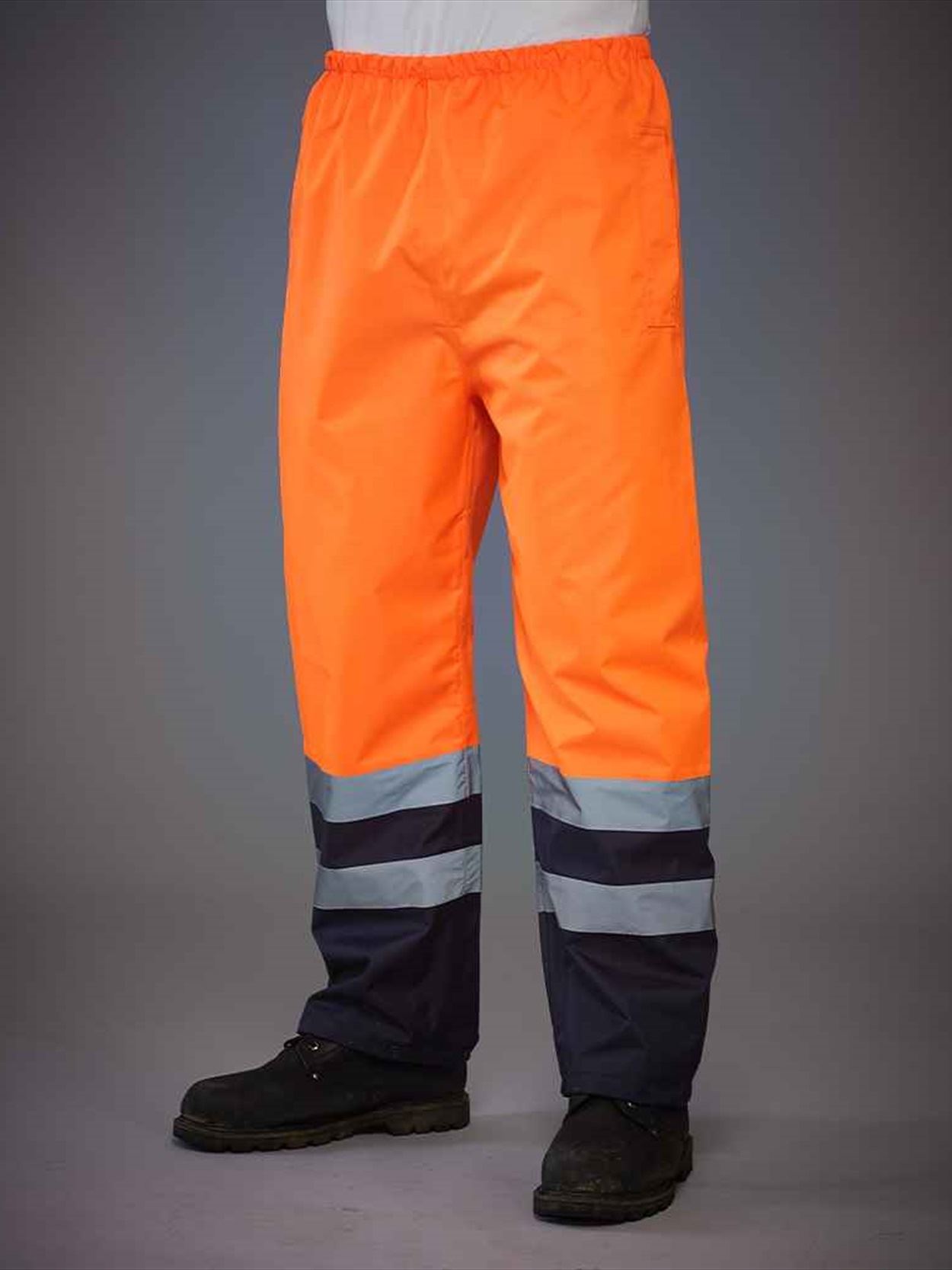YK217 HVS463 Yoko Hi-Vis Two Tone Waterproof Overtrousers Image 1
