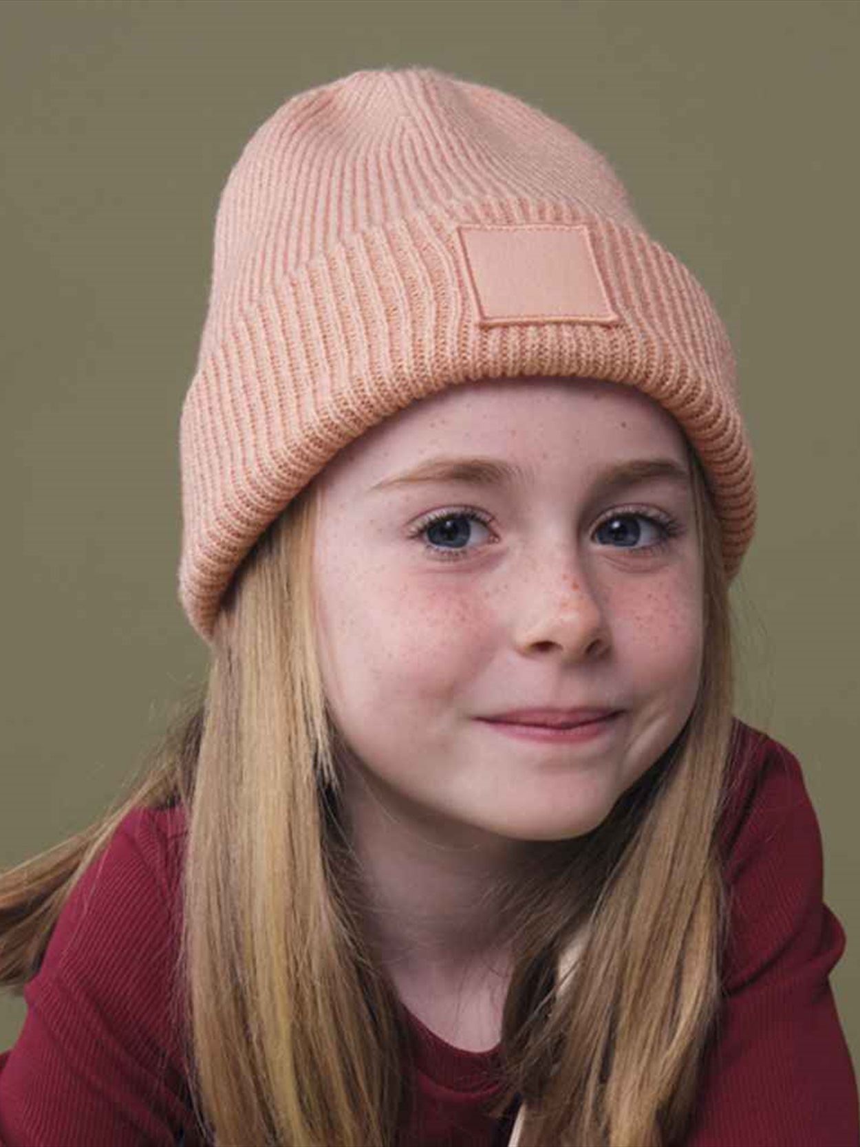 BB336B B336B Beechfield Kids Deep Cuffed Tonal Patch Beanie Image 1