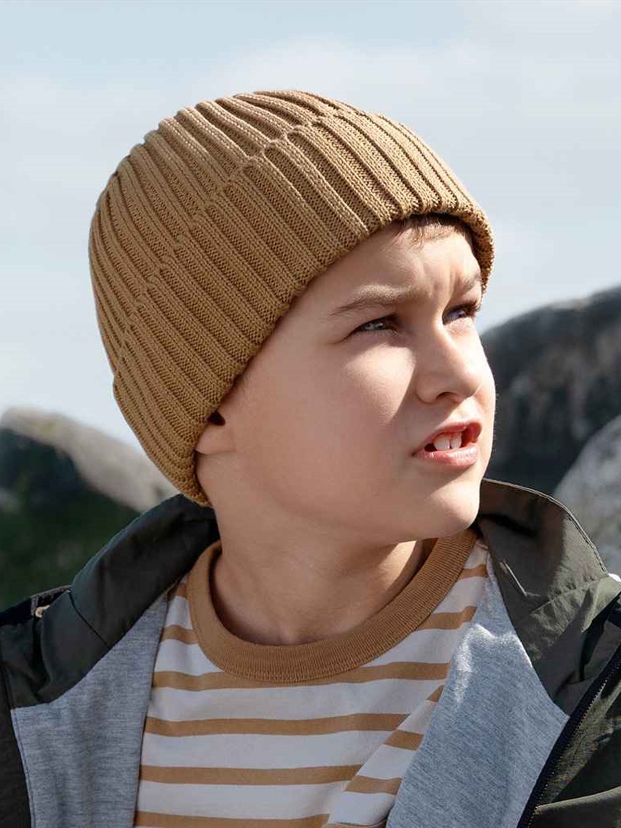 BB341B B341B Beechfield Kids Organic Cotton Beanie Image 2