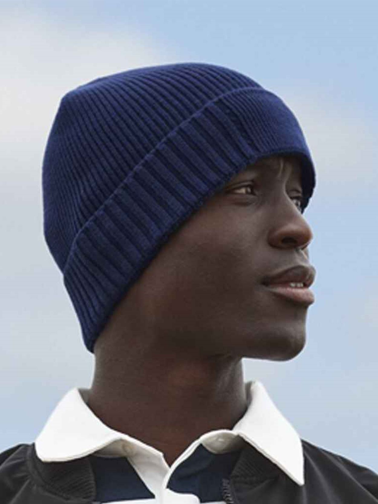 BB438N B438N Beechfield Organic Cotton Engineered Patch Beanie Image 1
