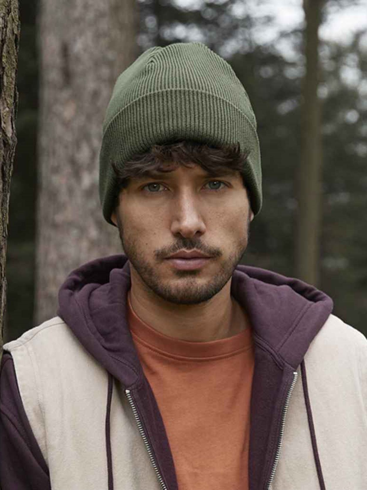BB830N B830N Beechfield Organic Cotton Original Heavyweight Cuffed Beanie Image 1