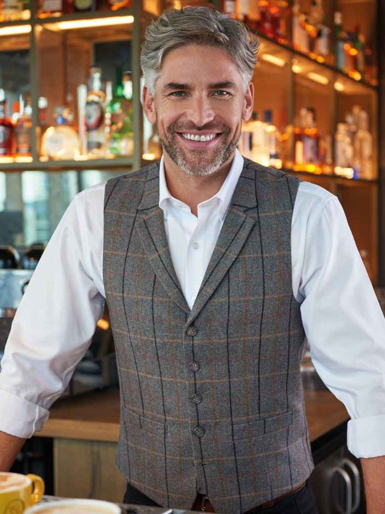 BK520 1463 Brook Taverner Memphis Tweed Waistcoat Image 2