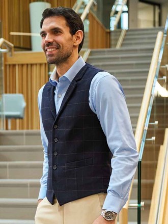 BK520 1463 Brook Taverner Memphis Tweed Waistcoat