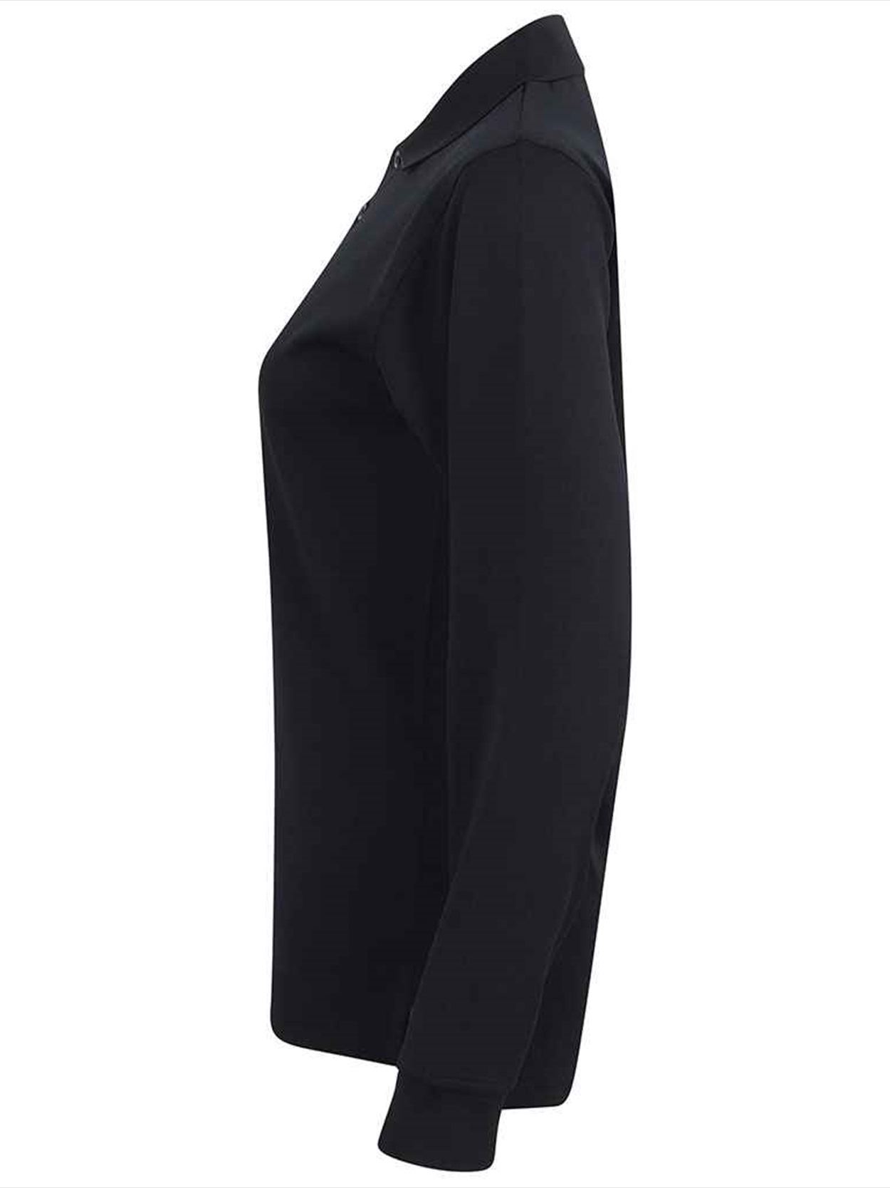H478 Henbury Unisex Long Sleeve Coolplus® Piqué Polo Shirt Image 4
