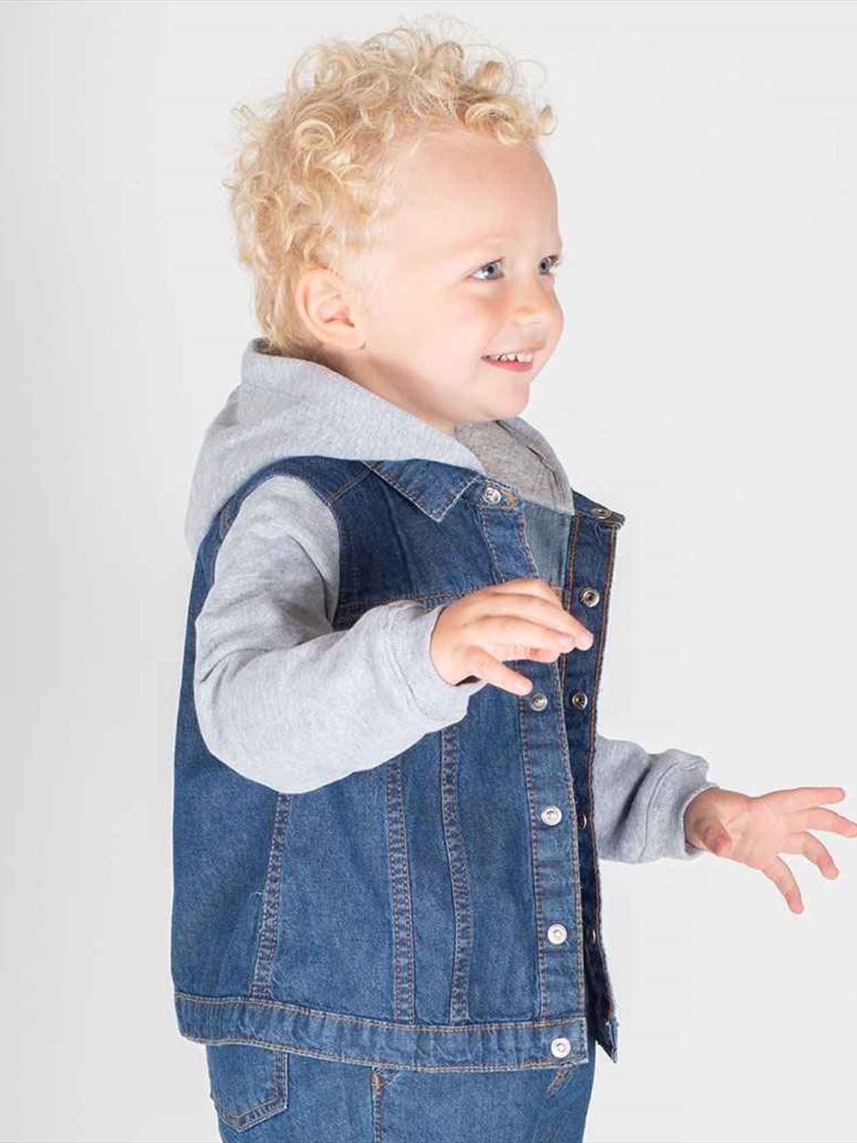 LW750 Larkwood Kids Denim Jacket Image 1