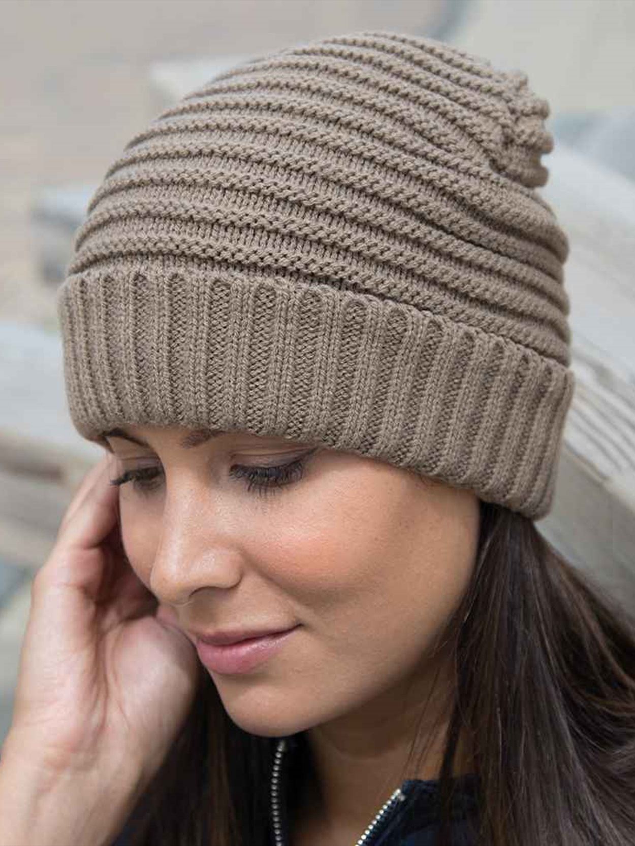 RC376X Result Braided Fleece Lined Hat Image 2