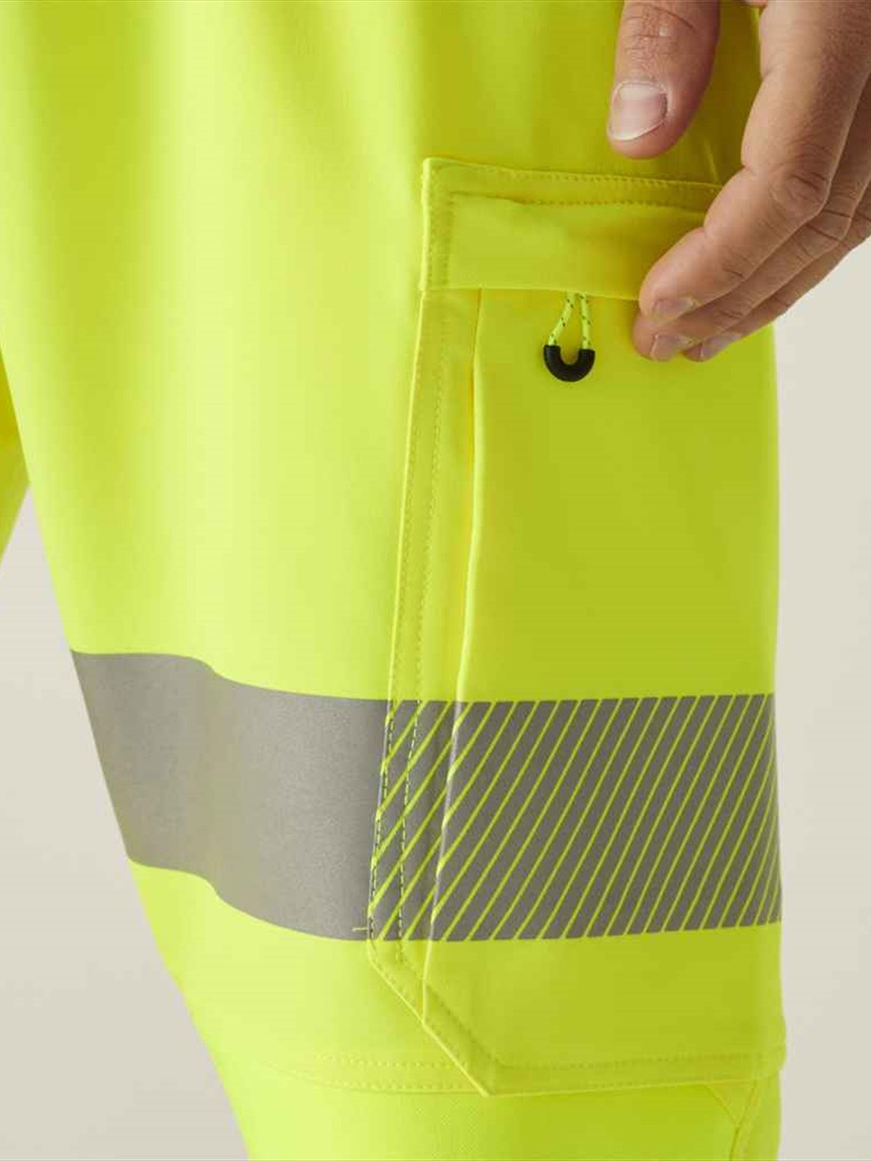 RG536 TRJ606 Regatta High Visibility Prolite Stretch Jog Pants Image 1