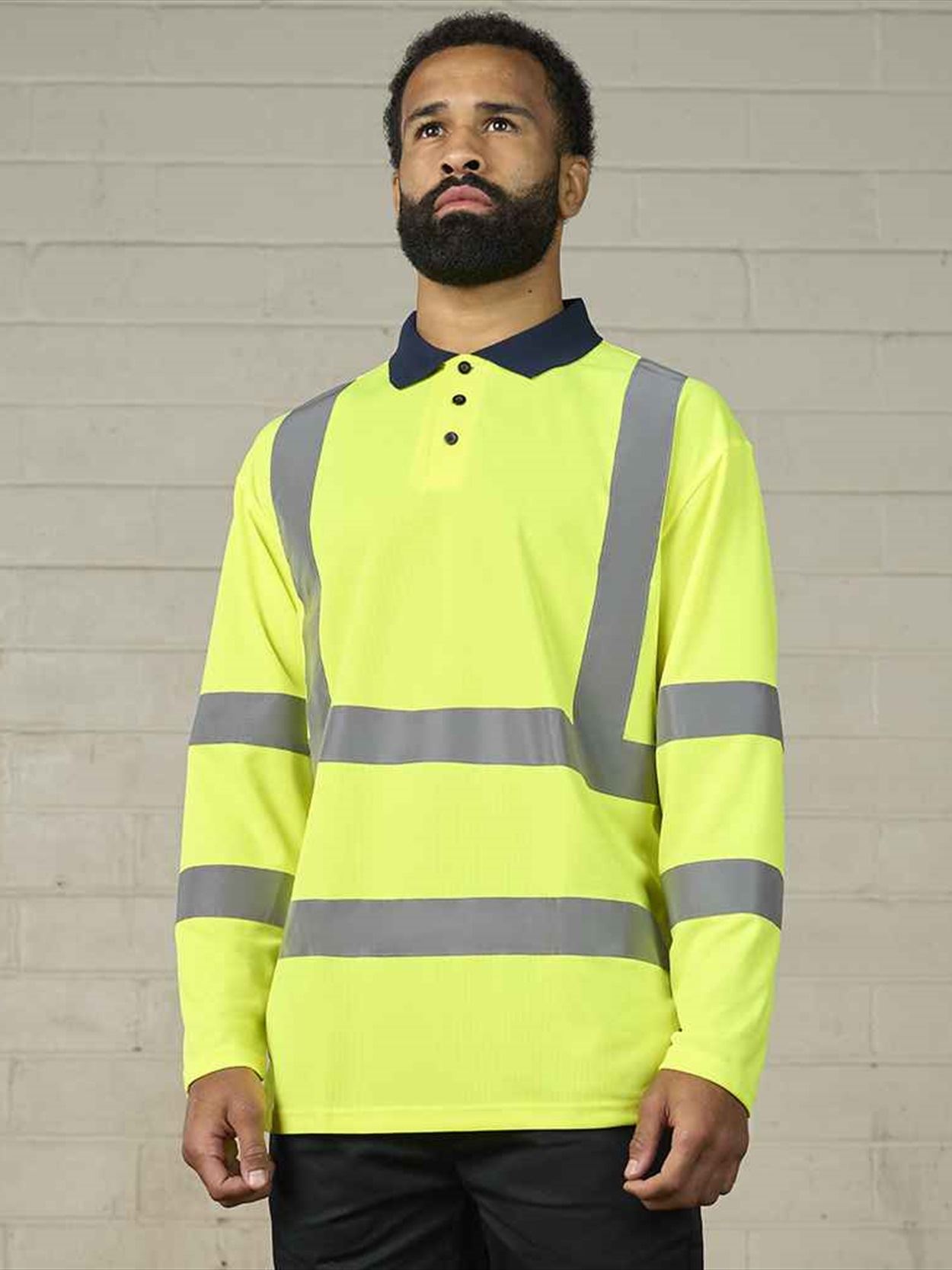 RX715 Pro RTX High Visibility Long Sleeve Polo Shirt Image 1
