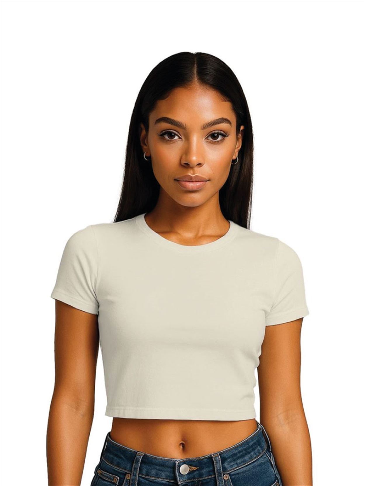 CRBT600L Cropped Baby Tee Ladies Image 1