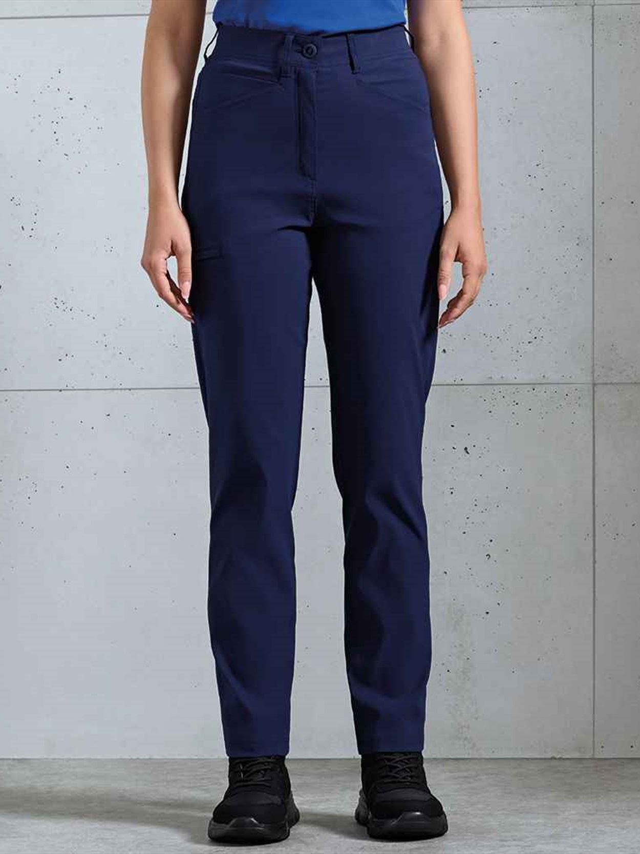 PR576 Premier Ladies Stretchchecker Adpat Trousers Image 1