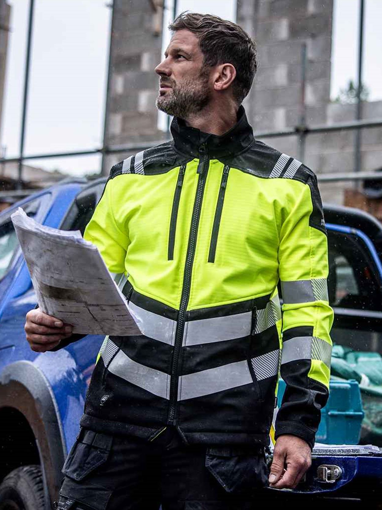 RG534 TRA760 Regatta High Visibility X-Pro 3 Layer Soft Shell Jacket Image 2