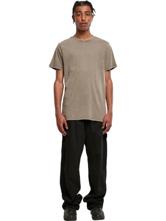 BY190 Acid washed round neck tee