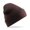 B45 Beanie Hat Chocolate colour image