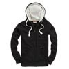 F15 Fleece Lined Zip Hoodie Black / Orchid White colour image