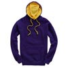 W73 Contrast Hoodie Purple / Yellow colour image