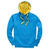 W73 Contrast Hoodie Turquoise / Yellow colour image