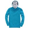 W73K Kids Contrast Hoodie Turquoise / Grey colour image