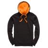 W73 Contrast Hoodie Black / Neon Orange colour image