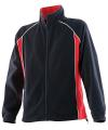 LV551 Womens' Piped Micro Fleece Jacket Black / Red / White colour image