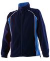 LV551 Womens' Piped Micro Fleece Jacket Navy / Royal / White colour image