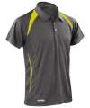 S177M Spiro Team Spirit Polo Charcoal / Lime colour image
