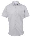 PR236 Signature Oxford Short Sleeve Shirt Silver colour image