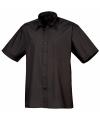 PR202 Short sleeve poplin shirt Black colour image