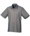 PR202 Short sleeve poplin shirt Dark Grey colour image