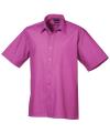 PR202 Short sleeve poplin shirt Hot Pink colour image