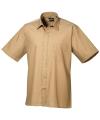 PR202 Short Sleeve Poplin Shirt Khaki colour image
