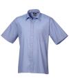 PR202 Short sleeve poplin shirt Mid Blue colour image