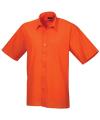 PR202 Short Sleeve Poplin Shirt Orange colour image