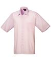 PR202 Short sleeve poplin shirt Pink colour image