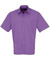 PR202 Short sleeve poplin shirt Rich Violet colour image