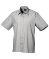 PR202 Short sleeve poplin shirt Silver colour image