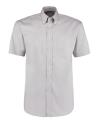 KK109 Corporate Oxford Shirt Short Sleeved Silver Grey colour image