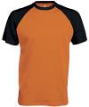 KB330 Short Sleeve Baseball T-Shirt Orange / Black colour image