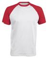 KB330 Short Sleeve Baseball T-Shirt White / Red colour image